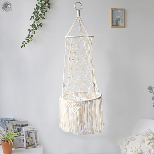 Artisan Macrame Cat Hammock – Luxury Boho Hanging Cat Bed with Plush Cushion – Space-Saving Indoor Pet Swing & Vertical Feline Furniture – 100% Sustainable Cotton