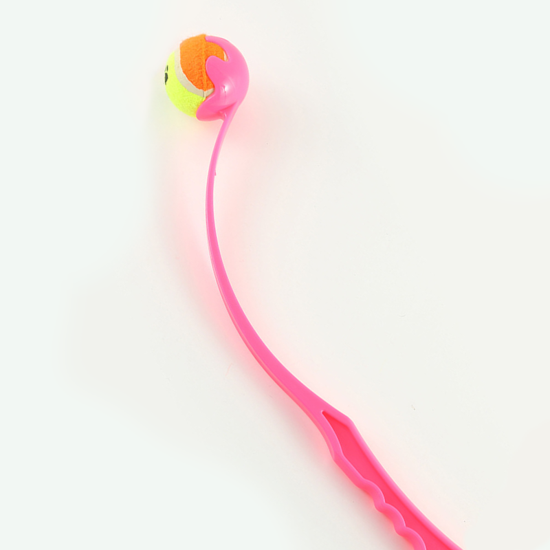 Dog Ball Launcher Throwing Toy – 45cm Outdoor Fetch & Training Stick with Tennis Ball