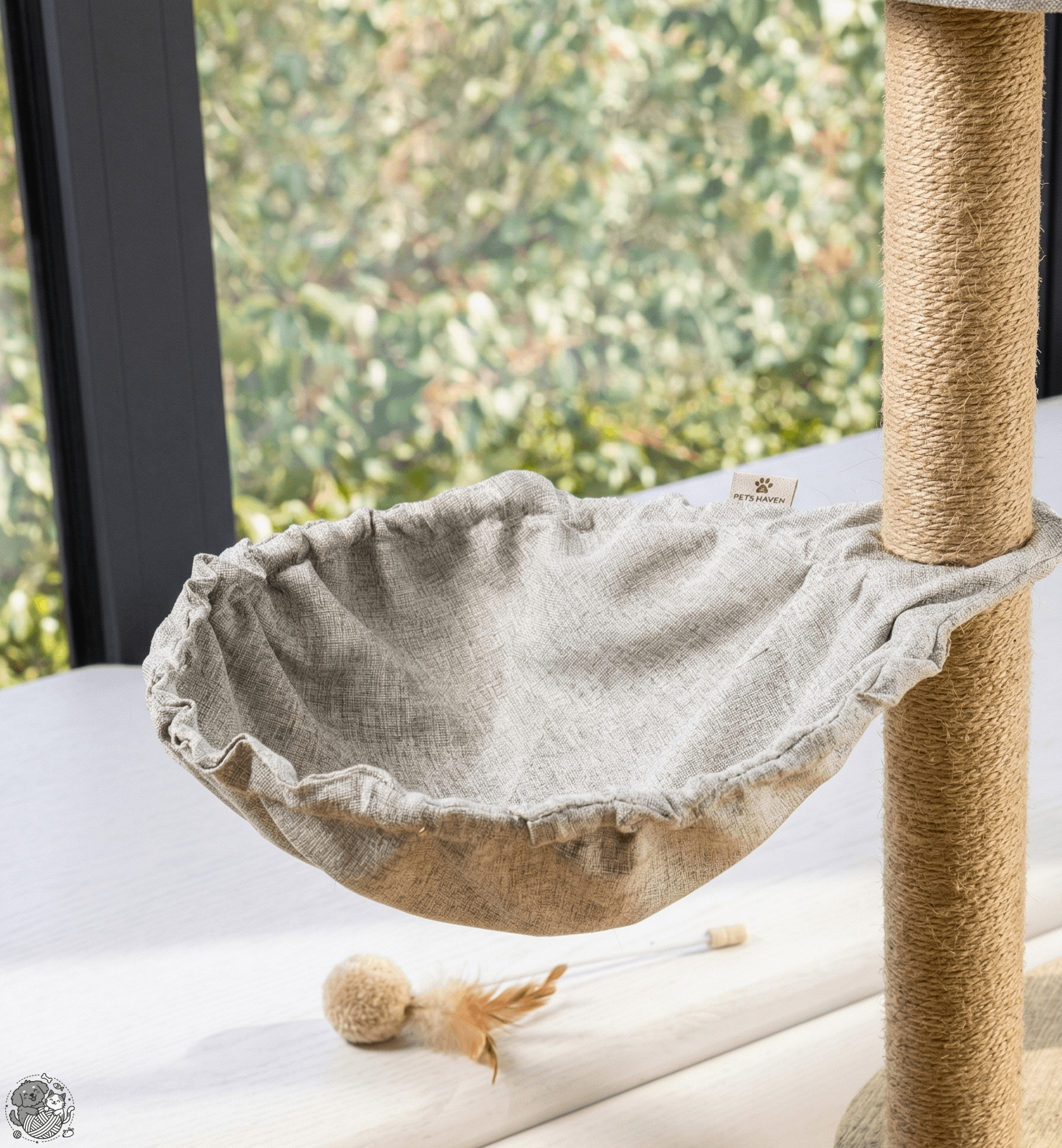 46" & 57” Luxury Real Wood Branch Cat Tree – Aesthetic Multi-Level Cat Tower with Cloud Beds & Heavy-Duty Base for Large Cats & Maine Coons