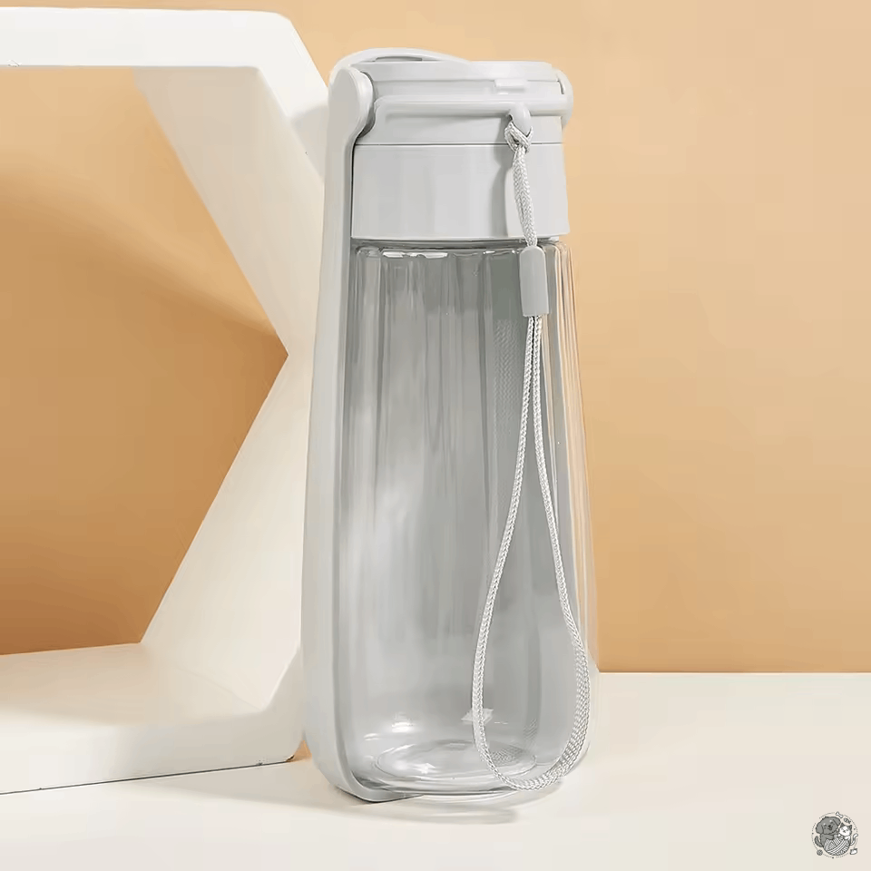 Portable Dog Water Bottle, 550ml (19oz) Foldable Pet Water Dispenser, Leak Proof Travel Dog Bowl for Walking, Hiking, and Outdoor Adventures – BPA Free, One-Handed Operation