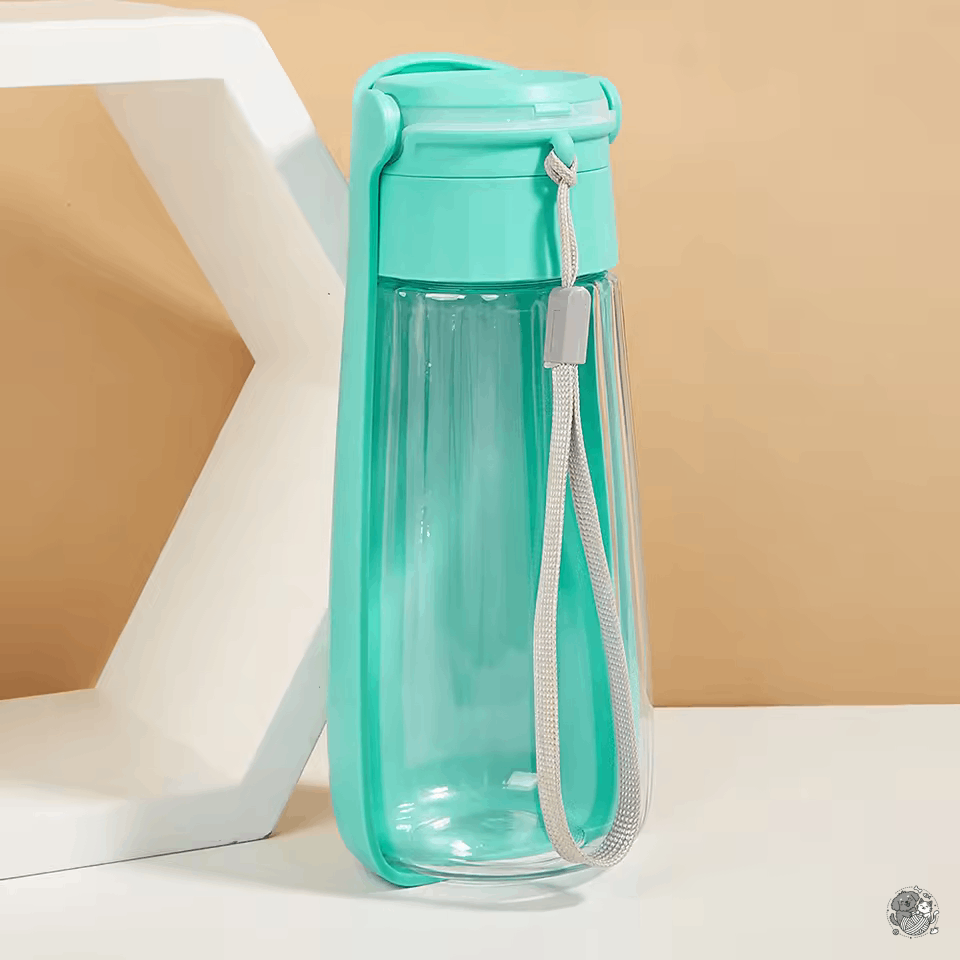 Portable Dog Water Bottle, 550ml (19oz) Foldable Pet Water Dispenser, Leak Proof Travel Dog Bowl for Walking, Hiking, and Outdoor Adventures – BPA Free, One-Handed Operation