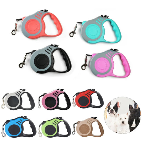 Automatic Retractable Dog Leash – 3M / 5M Strong Nylon Lead for Small to Medium Pets