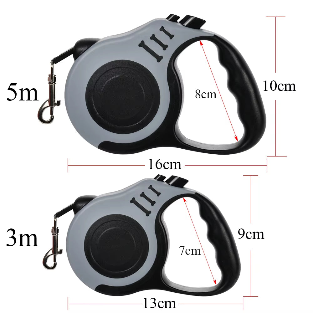 Automatic Retractable Dog Leash – 3M / 5M Strong Nylon Lead for Small to Medium Pets